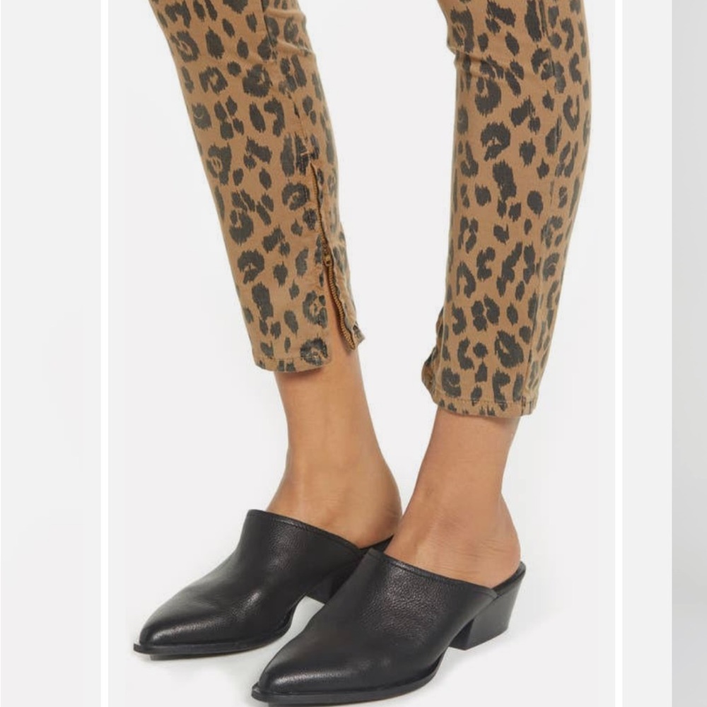 NWT Frame Denim Spring Cheetah Skinny Cargo Utility Pants with zipper hem - Picture 4 of 9